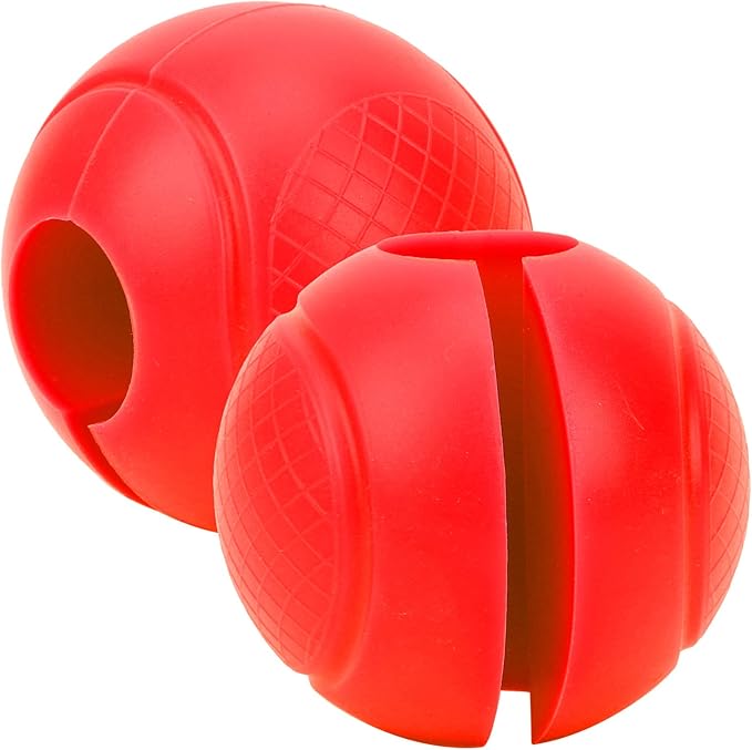 2pcs Barbell Grips Silicone Dumbbell Adapter Balls, Fat Grips for Barbell and Dumbbell, Textured Non - Slip Hand Wrap Ball with 6.5cm Diameter for Reduced Wrist Strain