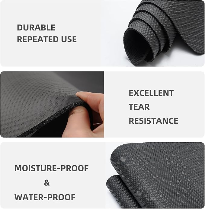 Treadmill Mat,Bike Mat,Stationary Bike Mat,Foldable Treadmill Mat for Hardwood Floors and Carpet.for Exercise Bike,Exercise Equipment Indoor Cycles,Rowing Elliptical (32" X 74.8")