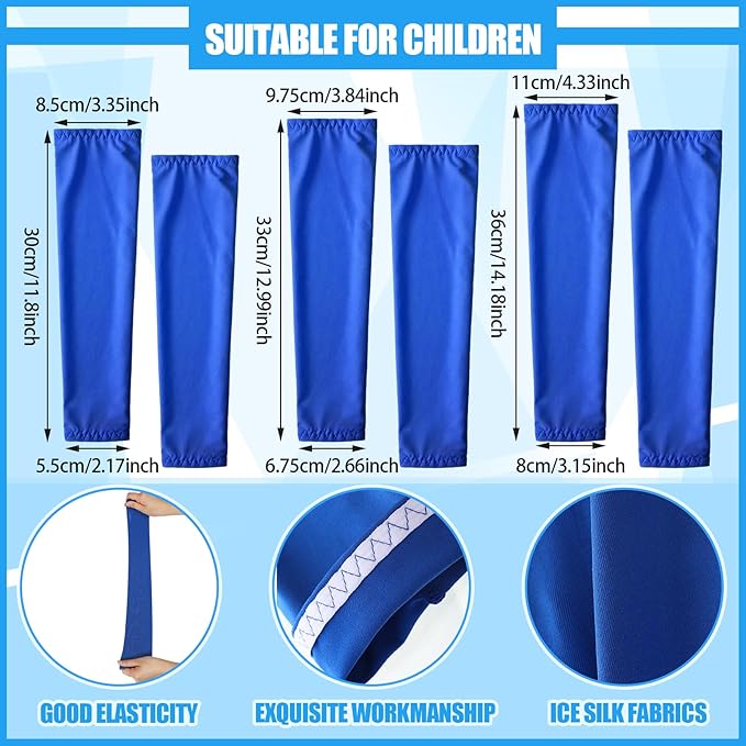 Mepase 14 Pairs Arm Sleeves for Kids UV Sun Protection Cooling Arm Compression Cover Boys Baseball Football Basketball Sport
