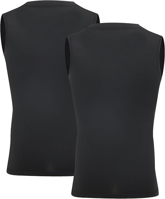 Youth Boy Girls Sleeveless Compression Shirt Kid Athletic Tank Top Quick Dry Basketball Football Undershirt