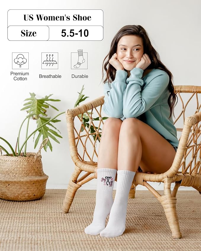 yeuG Pilates Socks for Women Non Slip Grip Socks for Yoga, Barre, Hospital, Barefoot Grippy Yoga Sock Womens Gifts 4 Pairs