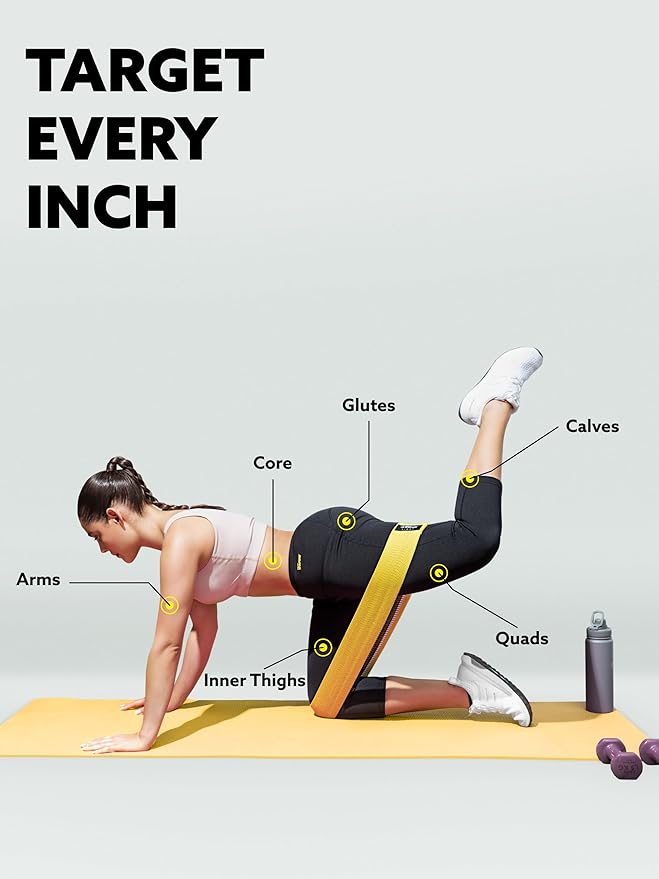 Hot Shapers Resistance Bands for Working Out – Exercise Bands Resistance Set for Women & Men – Home Gym Equipment for Strength Training, Stretching, Physical Therapy, Glutes & Full-Body Workouts