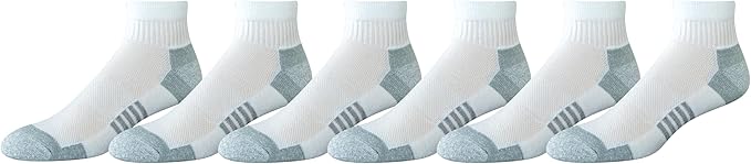 Amazon Essentials Men's Athletic Ankle Socks, Cushioned with Arch Support, Moisture Wicking