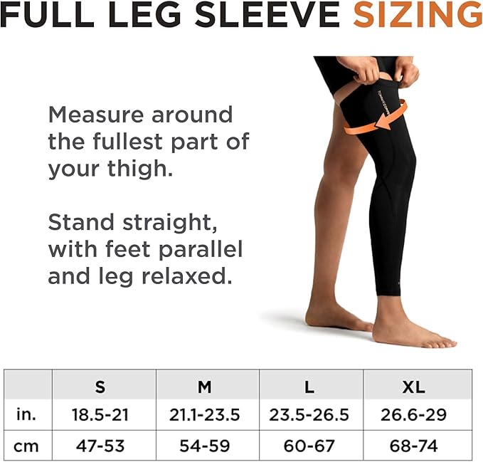 Tommie Copper Performance Compression Leg Sleeve, Unisex, Men & Women | Breathable Support for Muscle Fatigue & Recovery
