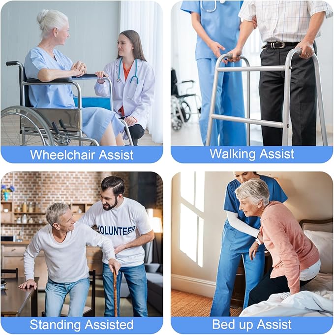 Gait Belt, Gait Belts for Seniors, Gait Belt with Handles, Gate Belts Medical for Elderly, Transfer Belt with Quick Release Buckle, Lift Belt for Physical Therapy, Safety Walking Belt for Elderly