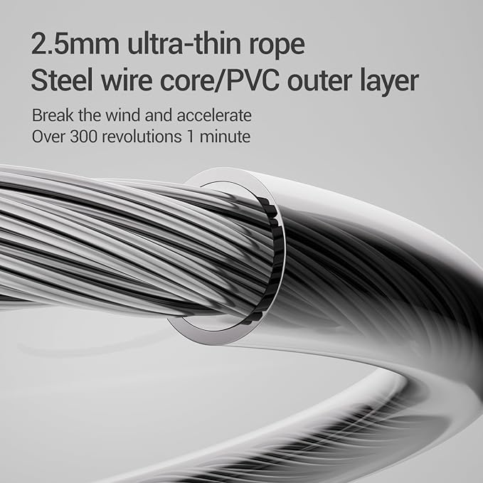 Jump Rope, Tangle-Free Rapid Speed Jumping Rope Cable with Ball Bearings for Women, Men, and Kids, Adjustable Steel Jump Rope Workout with Aluminum Alloy Handles for Fitness, Home Exercise Slim Body