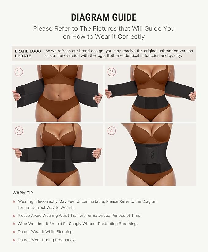 FeelinGirl Waist Trainer Belt Waist Cincher Trimmer Ab Belt Tummy Control Body Shaper with Triple Wrap Women and Men