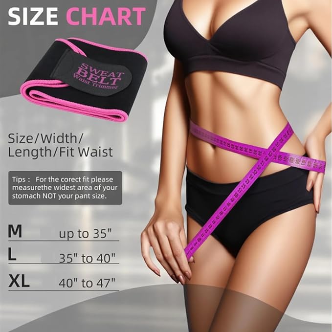 AMZBOSS Waist Trainer for Women Lower Belly Fat, Waist Sweat Band for Women, Belly Band Sweat Belt, Stomach Wrap, Body Shaper
