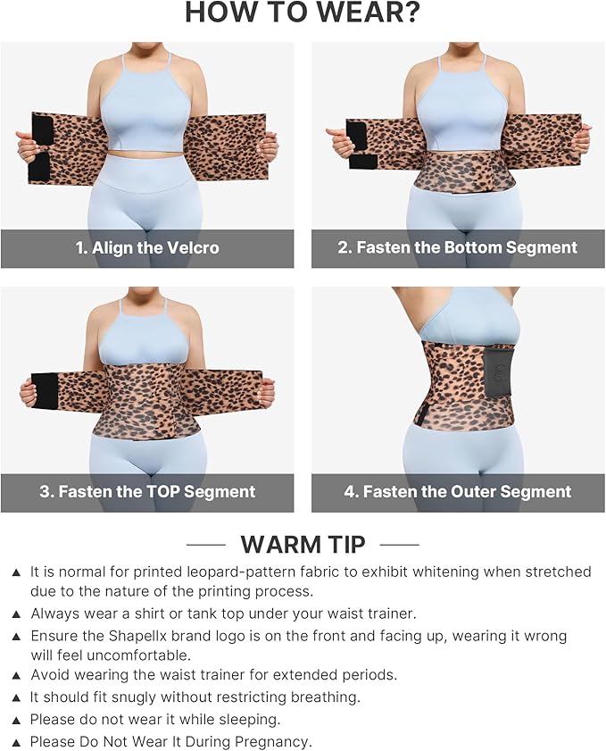 SHAPELLX Waist Trainer for Women Waist Cincher Corset Shapewear Body Shaper Tummy Control Stomach Belt Postpartum Band