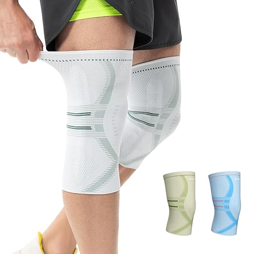 aoFIT Compression Knee Brace for Women & Men, 2 Pack AOCELL Knee Sleeve Support for Knee Joint Pain Relief, ACL, Meniscus Tear, Arthritis - Breathable for Workout, Running, Gym, Sports, Fitness L