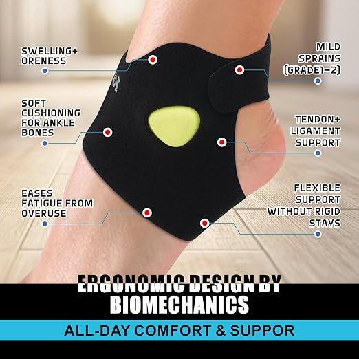 2 PACK Ankle Brace for Women & men with Dual-Density Foam Pads & Adjustable Arch Support – ankle compression sleeve Targeted Relief for Fatigue, Ankle Pain (Large/X-Large)