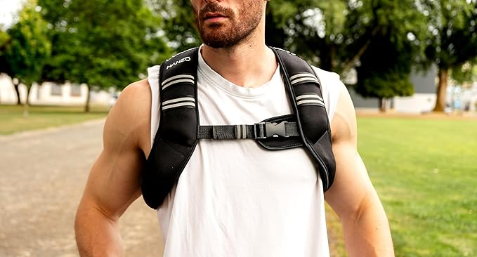 HANZO - Adustable Running Weight Vest Premium Weighted Vest for Running, Workouts, Fitness Training Hiking, Workout Running Vest with Easy Washing