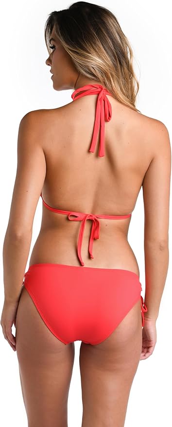 Island Goddess Rouched Halter Bikini Swimsuit Top