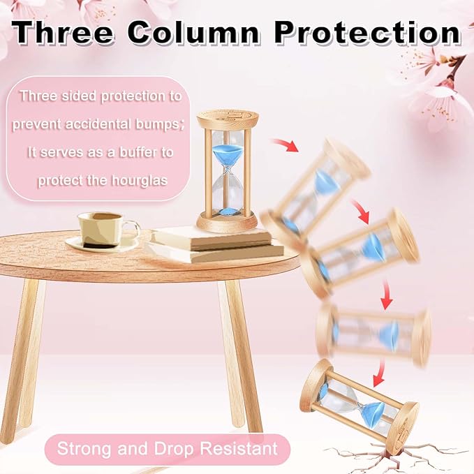 Wooden 15 Minute Sand Timer, 15 Min Hourglass, Reloj De Arena, Hour Glass SandWatch for Home, Office, Decorative, Game, Classroom