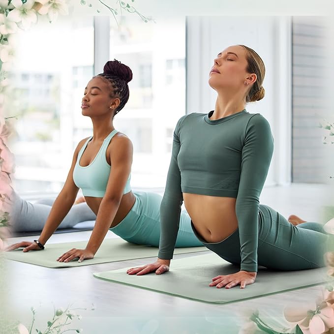 Timgle 6 Pcs 10mm Thick Yoga Mat Bulk 68 x 24 Inches Anti-slip Tear-resistant Exercise Mat Adult Gym Mats for Fitness, Stretching, Workout and Studio, Outdoor Yoga, Pilates