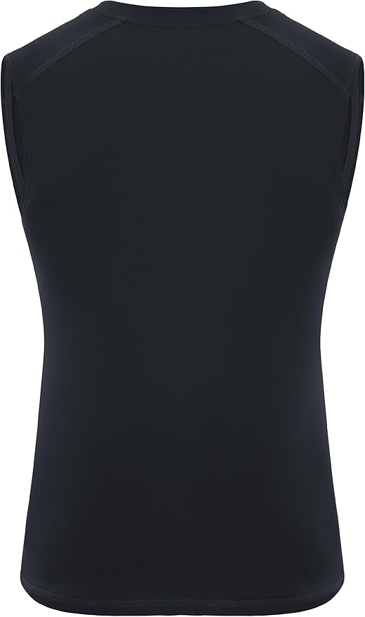 Roadbox Boys Youth Sleeveless Compression Shirt, Quick Dry Kids Football Undershirt, Athletic Soft Tank Tops Sport Basketball