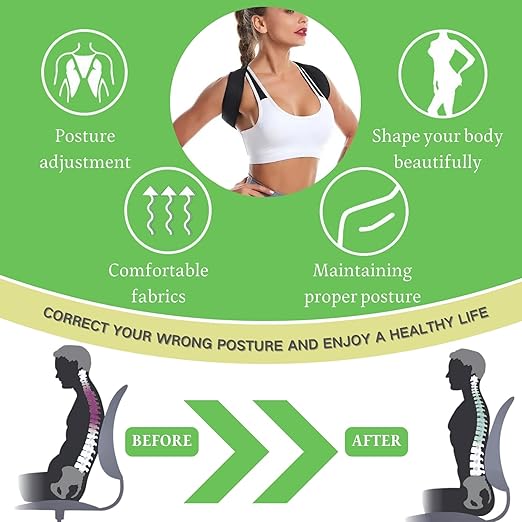 Posture Corrector for Men, Comfortable Straightener Posture Corrector, Breathable Back Brace for Men Lower Back, Back Support Brace, Spine, Shoulder and Neck Pain Relief