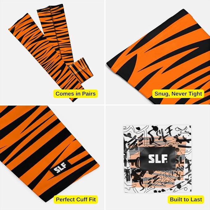SLEEFS Arm Sleeves for Kids - Athletic Sports Sleeve for Youth Boys and Girls - UV Protection - Football Baseball Basketball