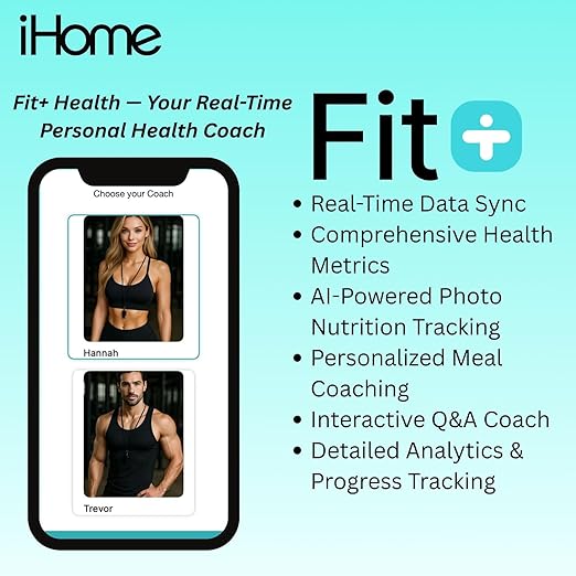 iHome Digital WiFi Smart Scale for Body Weight, Weight Scale, Including BMI, Body Fat, Muscle Mass, Batteries Included (Black Smart WiFi)