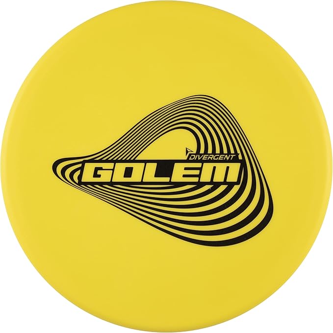 Divergent Discs Golem | Overstable Approach Disc | Flexible Putt & Approach Disc Golf Disc (Yellow)