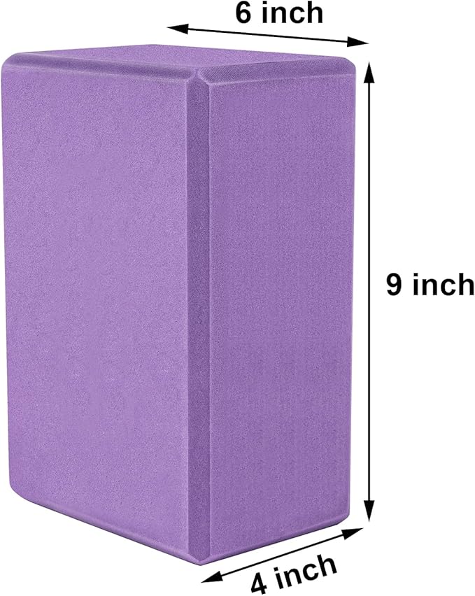 Muka Yoga Blocks 4x6x9 Inch, High Density EVA Foam Yoga Brick for Meditation, Pilates