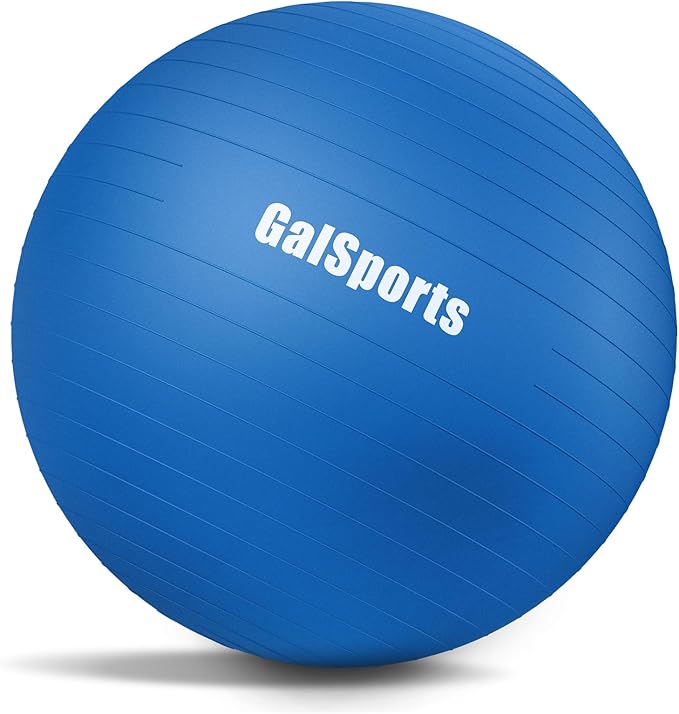 GalSports Stability Ball for Core Training & Physical Therapy – Anti-Burst, Slip-Resistant Yoga Ball for Home Gym, Pilates, Balance & Posture Improvemen