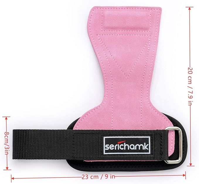 Wrist Straps for Weightlifting with Wrist Wraps,Leather Weight Lifting Wrist Wraps Grip Assistance Deadlift Straps Workout Gym Straps for Men and Women