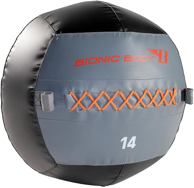 Bionic Body Soft Medicine Ball Weighted Slam Wall Ball for Cardio Workout and Core Training – Ideal for Squat, Lunge, and Partner Toss