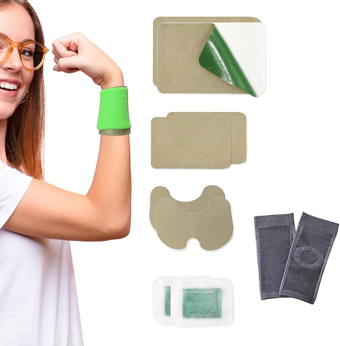 Trial Set of Botanical Soothing Patches – XL, Knee, and Everyday Warming Patches with Foot Pads & Sleeves | Try 4 Types to Experience Comfort & Find Your Match