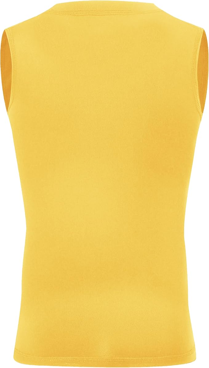 Youth Boy Girls Sleeveless Compression Shirt Kid Athletic Tank Top Quick Dry Basketball Football Undershirt