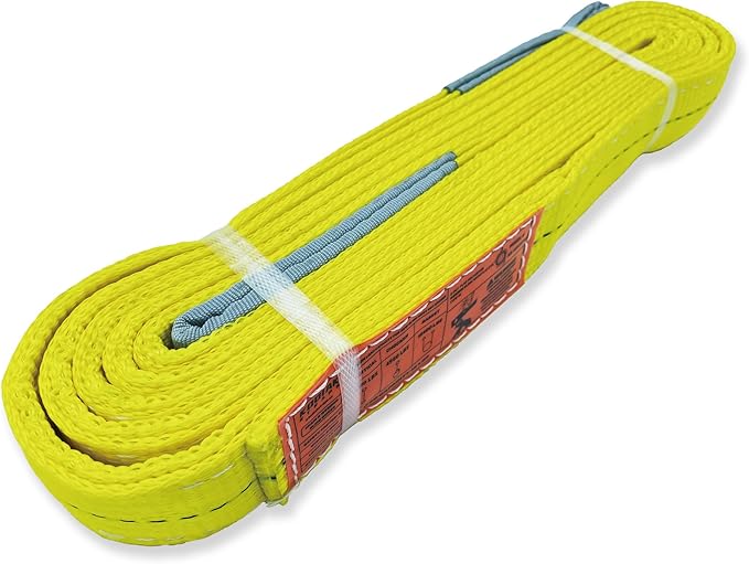 2-Ply Lifting Straps 2”x 12 ft Webbing Sling Tree Saver 1Pack Heavy Duty Web Strap Rigging Moving Towing Hoisting Gear KODIAK STRAPS