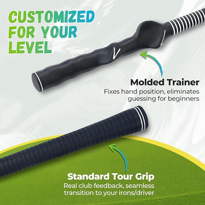 Golf Rope Swing Trainer, Professional Golf Swing Rope Training Aid to Improve Speed, Tempo, Rhythm, Flexibility and Strength, Golf Warm-Up Practice Equipment for Golfers of All Levels
