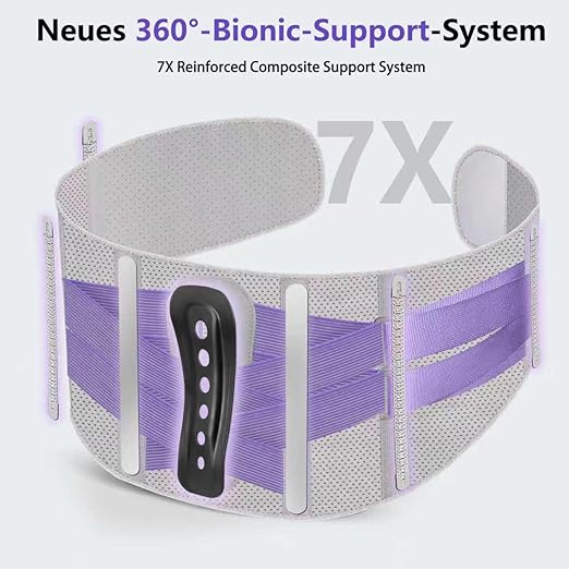 Dual X-Back Brace for Lower Back Pain Women, 8X Powerful Lumbar Support Belt with Bionic Support System, Breathable Mesh Design, Adjustable Back Support Belt with 3D Lumbar Pad for Sciatica, Heavy Lifting, Work, Gifts for Mom Dad