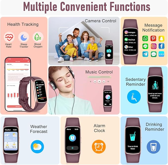 Zeacool Fitness Tracker with 24/7 Heart Rate, Blood Oxygen Sleep Monitor, 123 Sports Modes Calories Smart Watch,IP68 Waterproof Step Counter Activity Trackers Health Pedometer for Women Men