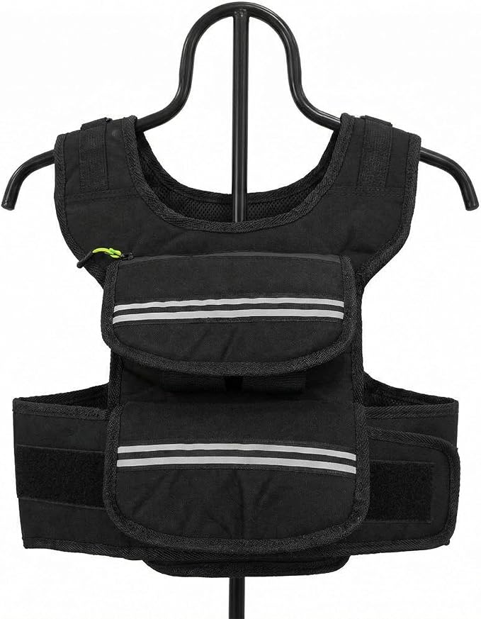Adjustable Weighted Vest, 25/35/45 Lbs Weight Vest for Men, Weighted Vest with Pocket/Reflective Strips/Solid Iron Weights