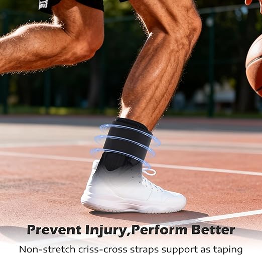 Ankle Brace for Sprained Ankle, Ankle Brace for Women Men Adjustable & Air Fabric Cool With 2 Removable Side Splints, Ankle Stabilizer for Basketball, Volleyball, Sports, Injury Recovery (Small)