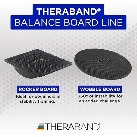 Theraband 23300 Rocker Balance Board for Rehab, Improved Posture, Balance and Stability Training