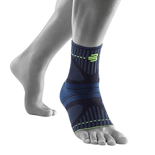 Bauerfeind Sports Ankle Support Dynamic - Ankle Compression Sleeve for Freedom of Movement - 3D AirKnit Fabric for Breathability - Premium Quality & Washable (S, Black)