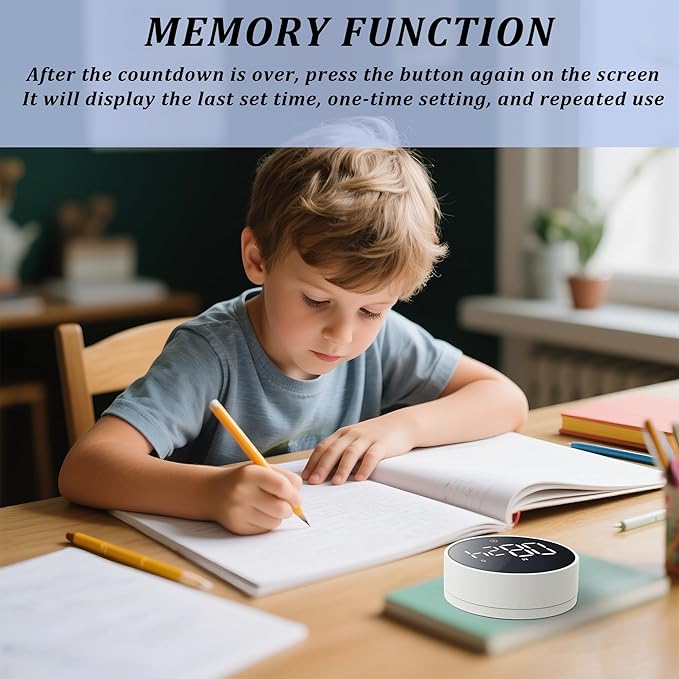 2Pcs Digital Kitchen Timer - Magnetic 199-Minute Countdown Countup Timer with Large LED Display,Volume Adjustable, Visual timers for Cooking,Gym,Meeting,Classroom,Study,Work,Outdoor Activities