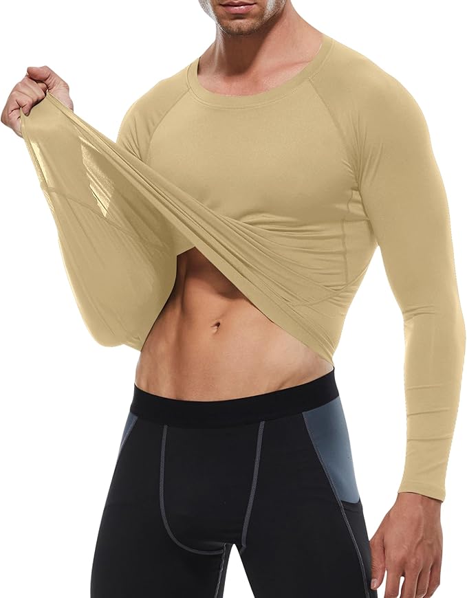 SPVISE 1 or 3 Pack Men's Compression Shirts Long Sleeve Workout Gym T-Shirt Running Top Cool Dry Sports Baselayer Undershirts