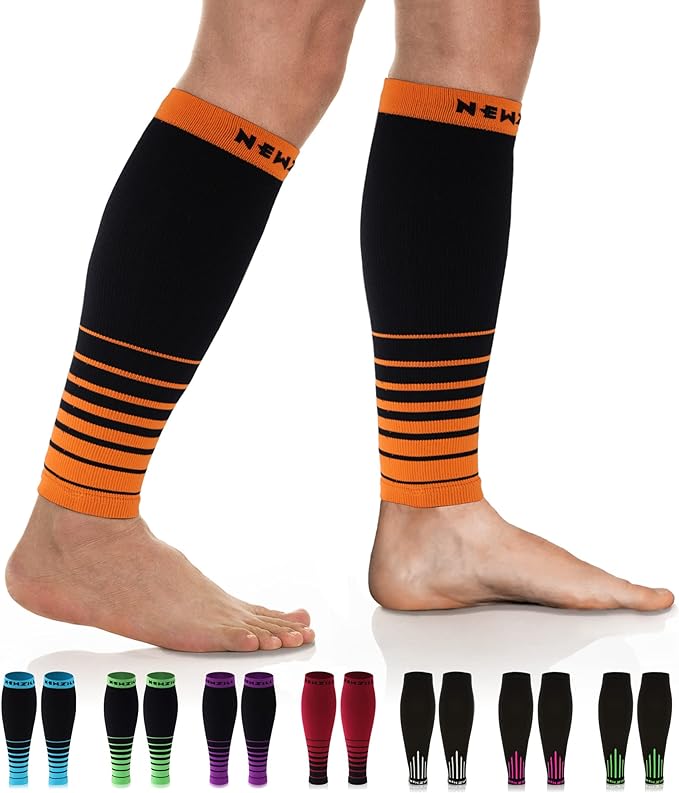 NEWZILL Compression Calf Sleeves (20-30mmHg) for Men & Women Perfect Option to Compression Socks for Running Travel Nursing