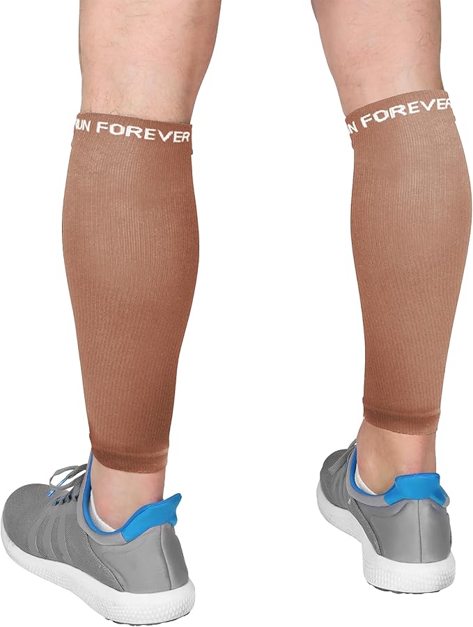 Run Forever Calf Compression Sleeves for Men and Women - Leg Compression Sleeve - Footless Compression Socks for runners