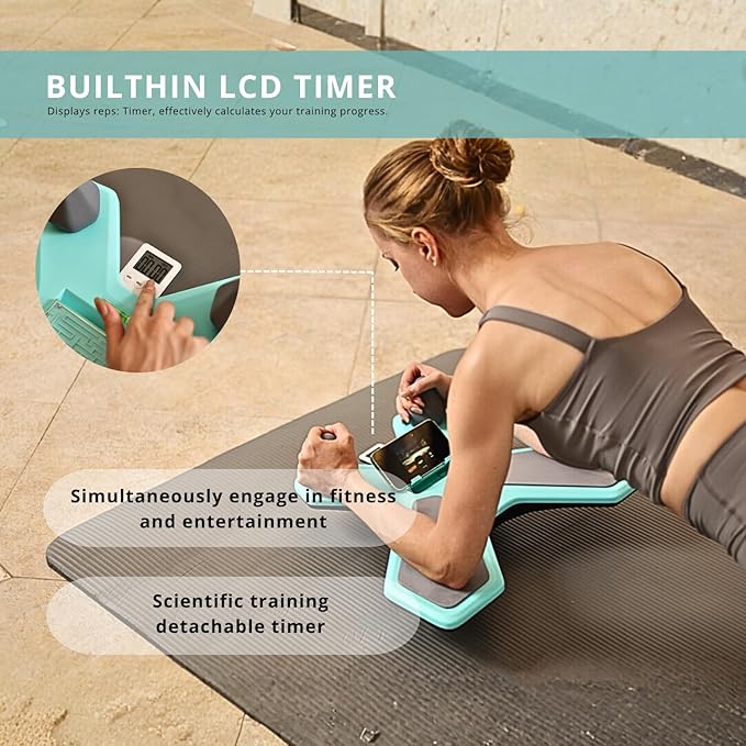 Plank Board,Wobble Balance Board for Core Workout,Push Up Board With Smart Phone Holder,Portable Pushup Board Training Equipment, Gym Accessories for Men & Women
