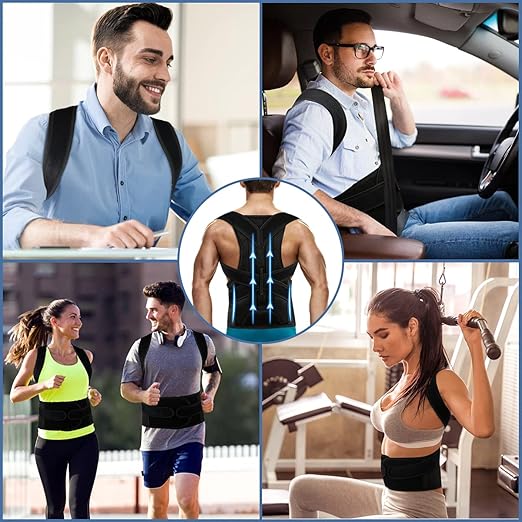 Back Brace Posture Corrector for Women and Men - Adjustable Posture Back Brace for Upper and Lower Back Pain Relief - Improve Back Posture and Lumbar Support, X-Large(Waist:37-42 Inches)