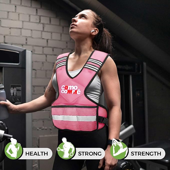 Adjustable Weighted Vest for Men Women, 4-10lb/12-18lb/20-32lb Vest with 6 Ironsand for Weights Running Workout and Training, Adjustable Body Weight Vest Exercise Set for Running, Walking