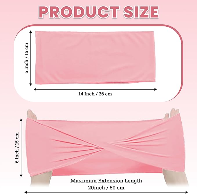 MDS Pack of 125 Spandex Chair Sashes Bows Elastic Stretch Dining Chair Bands Ties Without Slider Buckle Universal fits for Wedding Baby Shower Birthday Party Banquet Event Decoration - Dusty Rose