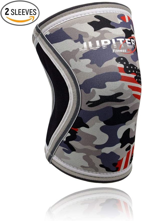 Knee Sleeves (1 Pair), 7mm Compression Knee Braces for Squats,Weightlifting,Powerlifting,Cross Training for Men & Women