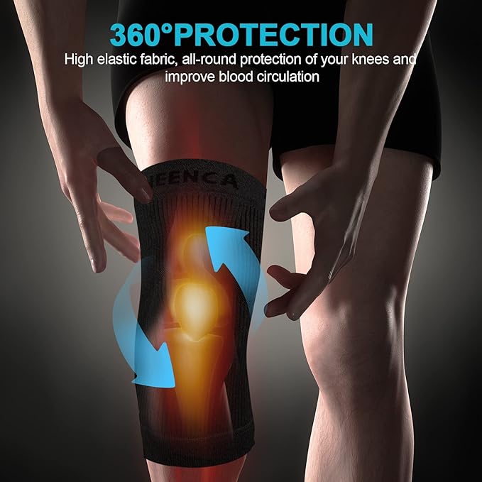NEENCA Knee Compression Sleeve – Knee Brace for Women Men, Knee Pain Joint Pain Relief, Swelling, Inflammation, Circulation