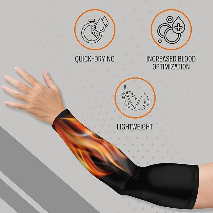 B-Driven Sports Sleeve Pro-Fit - Compression Arm Sleeve for Men & Women - Basketball & Volleyball Arm Sleeve - Single