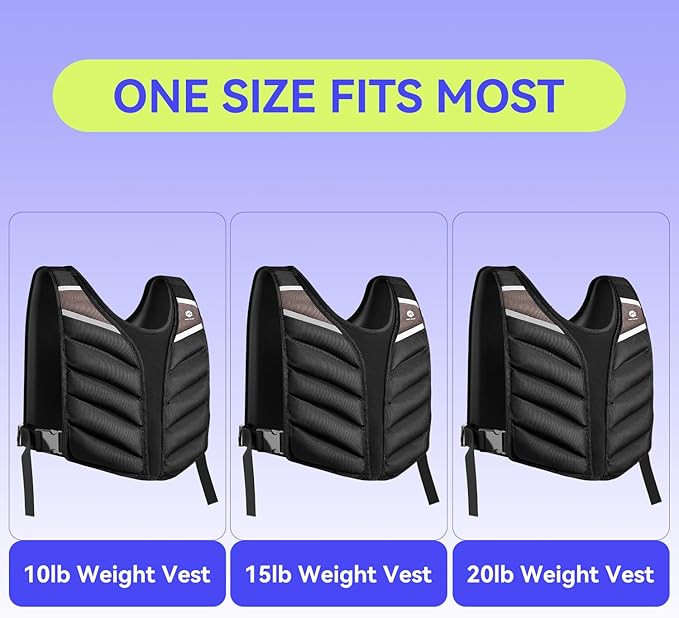 Weighted Vest Men Women,10lb/15lb/20lb Weight Vest for Women Workout,Body Weight Vests with Reflective Stripe for Workout,Strength Training,Running,Walking,Weightlifting